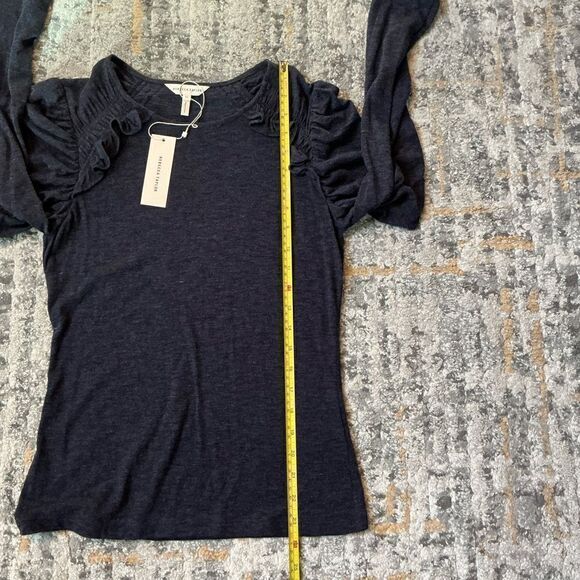 REBECCA TAYLOR RUFFLE SHOULDER TOP! NWT! XS - Picture 6 of 9